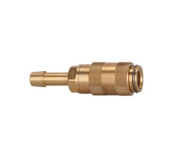 Quick-connect coupling I.D. 2.7, bright brass, Sleeve I.D. 3