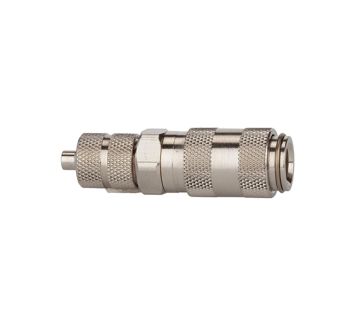 Quick-connect coupling I.D. 2.7, nickel-plated brass, Hose 4x3