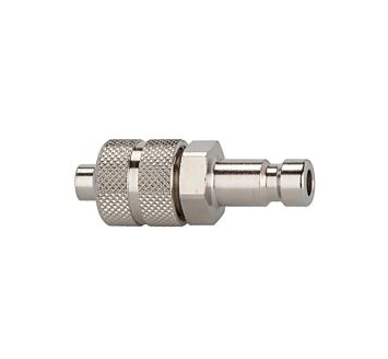 Nipple for couplings I.D. 2.7, nickel-plated brass, for hose 4x3