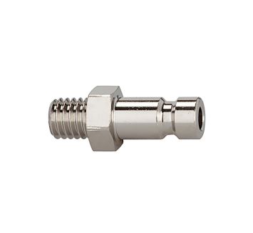 Nipple for couplings I.D. 2.7, St. steel 1.4305, M5 ET, AF 7