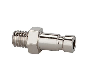 Nipple for couplings I.D. 2.7, St. steel 1.4404, M5 ET, AF 7