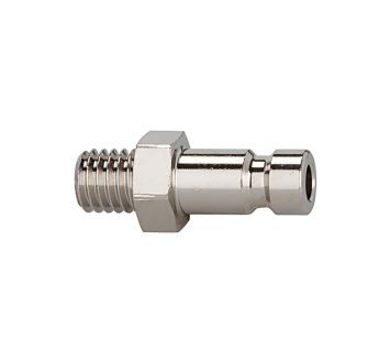 Nipple for couplings I.D. 2.7, nickel-plated brass, M5 ET