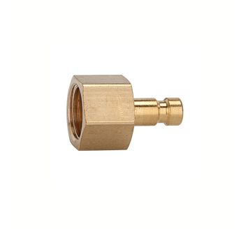 Nipple for couplings I.D. 2.7, bright brass, M5 IT, AF 7