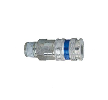 Quick-connect coupling I.D. 7.6, gal. steel/brass, R 1/4 ET