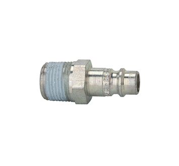 Nippel für Kuppl. NW 7,2-7,8, Stahl verz., bleifrei, R1/8 AG PTFE