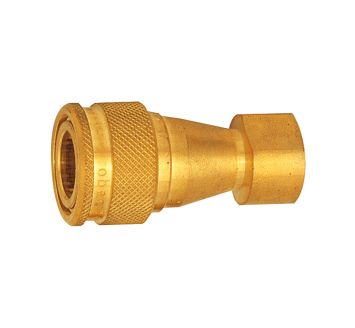 Hydraulic coupling lock on both sides, Brass, G 1/8 IT, I.D. 4.3