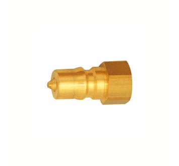 Closing nipple locking on both sides, Brass, G 1/8 IT, I.D. 4.3