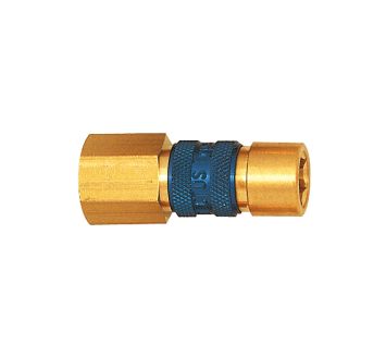 Captive quick-connect coupling I.D. 5, G 1/8 IT, green