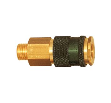 Captive quick-connect coupling I.D. 7.8, G 1/4 ET, green