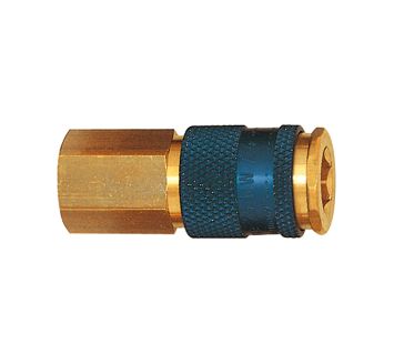 Captive quick-connect coupling I.D. 7.8, G 1/4 IT, green