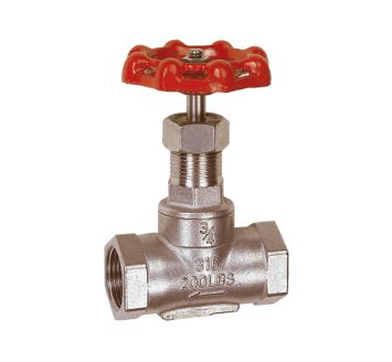 Shut-off valve, stainless steel 1.4401/1.4408, G 3/8