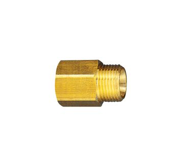 Reducing nipple, Long design, M5 e., M5 i., AF 8, Brass