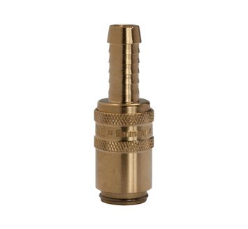 Tempered coupling DN 6, Taps 9 mm, Brass, Hose sleeve straight
