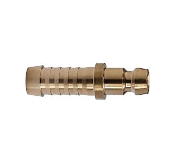 Tempered plug-on connector DN 6, Brass, Hose connection 9 mm