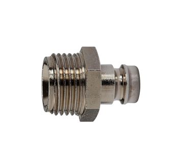 Tempered plug-in nipple DN 6, Exterior thread, M8x0.75, AF 11