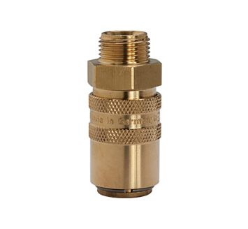 Tempered coupling DN 6, ET, Blocking valve, M14x1.5 straight