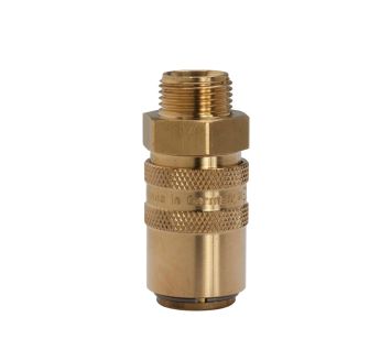 Tempered coupling DN 6, Exterior thread, Brass, M14x1.5 straight