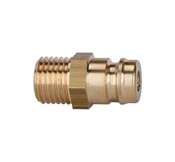 Tempered plug-in nipple DN 9, with blocking valve, ET, M14x1.5