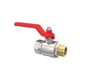 Ball valve, Standard type, IT/ET, nickel-plated brass, G 1/4