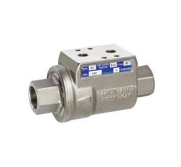 Coaxial valve pneumat. actuated, double-acting, NC, NBR, Rp 3/8