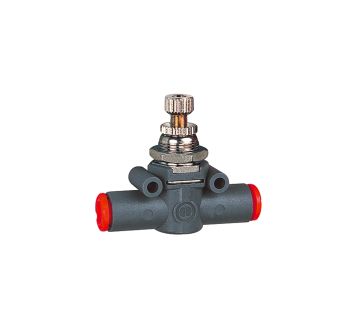 Unidirect. flow control valve, Flow one-sided, hose-hose, hose Ø4