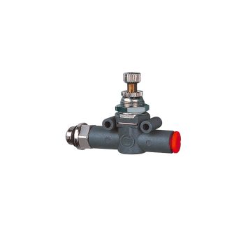 Unidir. flow contr.valve Flow one-sided, thread-hose, M5 hoseØ4