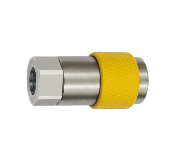 Captive swivel safety coupling I.D. 6, ISO 6150 C, G 1/4 IT, red