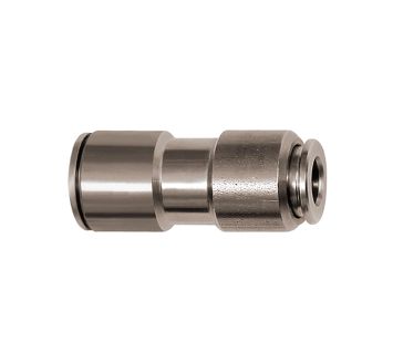 Straight push-in connector, reducing, for hose exterior Ø 6/4 mm