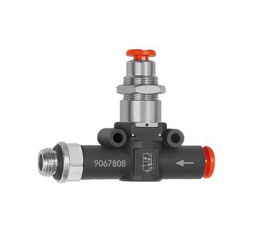 3/2-way valve, pneumat., NC, hose-thread, G 1/4, hose Ø 8