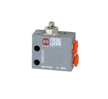 3/2-way miniature valve, Mechanical, Tappet, NO, 4 mm (side)
