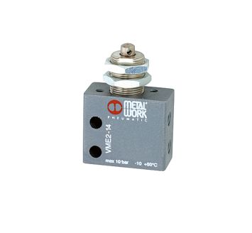 3/2-way mini valve, Mechanical, Tappet panel mounting,NC 4mm side