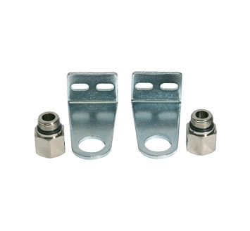 Mounting bracket set for way valves, Height 120 mm, G 1/8