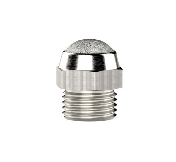 Silencer, Stainless steel, flat tpye, M5, AF 8