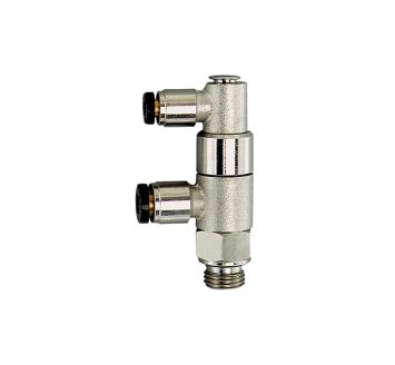Stopper valve pneumatically actuated, G 1/8, Plug connector 6/4