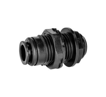 Bulkhead fitting POM, G 3/8, for hose exterior Ø 4 mm