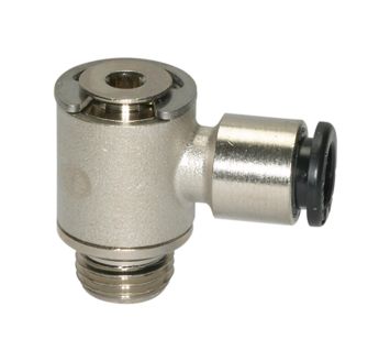 Push-in L-fitting »click-clock« rotating, M3 o., hose exterior Ø3