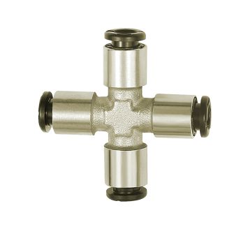 Push-in X-connector »click-clock« for hose exterior-Ø 4 mm