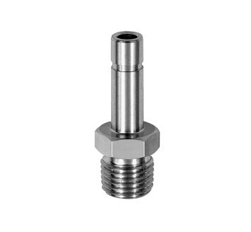 Thread plug nipple, R 1/8 o. , Plug connenction Ø 4 mm
