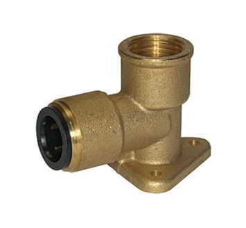 Wall bracket made of brass, G 1/2, for pipe exterior Ø 15 mm