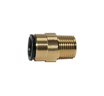 Screw-in connector, brass, R 1/2, for pipe exterior Ø 15 mm
