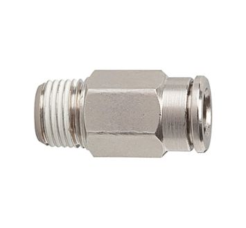 Straight push-in fitting »metallica« R 1/8 o., hose exterior Ø 4