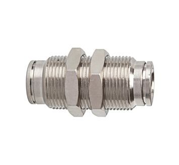 Straight push-in bulkhead connector »metallica«, M10x1