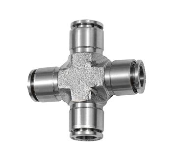 Push-in X-connector, for hose exterior Ø 4, Stainless steel