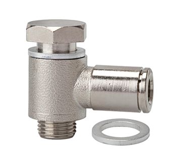 Push-in L-fitting »metallica«,rotating,M5 o.,for hose exterior Ø4