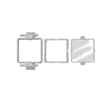 Installation frame with plastic protective cover