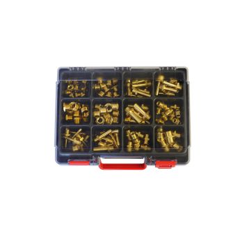 Assortment box brass rotating parts, reduced assortment