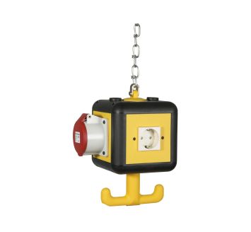 Supply unit, 4 SchuKo sockets 16 A, 2-pole + 230 V