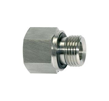 Long reducer, G 1/4 o., G 1/8 i., Stainless steel 1.4571