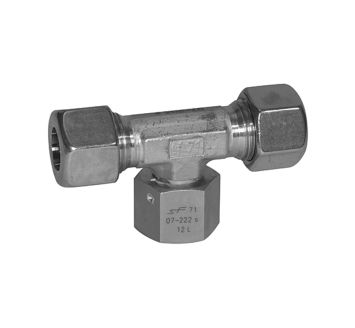 Adjustable T-fitting, sealing cone, M12x1.5 i., stain. steel, FKM