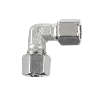 Angled fitting, Pipe exterior Ø 4 mm, Stainless steel 1.4571